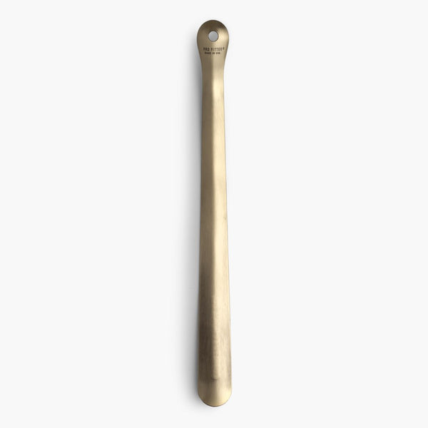 16" Metal Shoe Horn | Brushed Brass