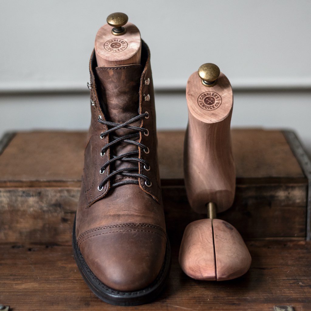cedar boot trees and leather conditioner for stretched boots