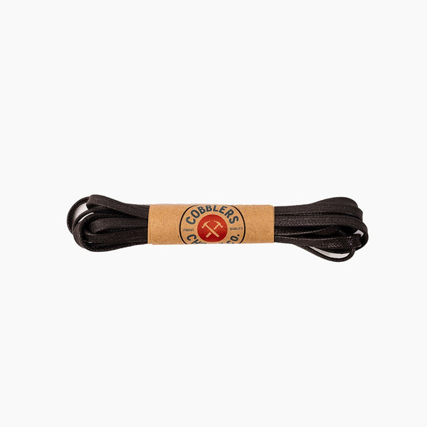 Flat Waxed Cotton Laces | Brown