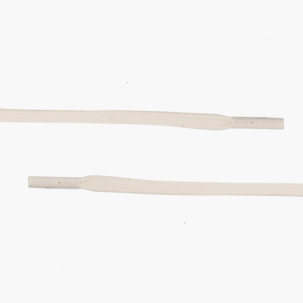 Flat Waxed Cotton Laces | Cream