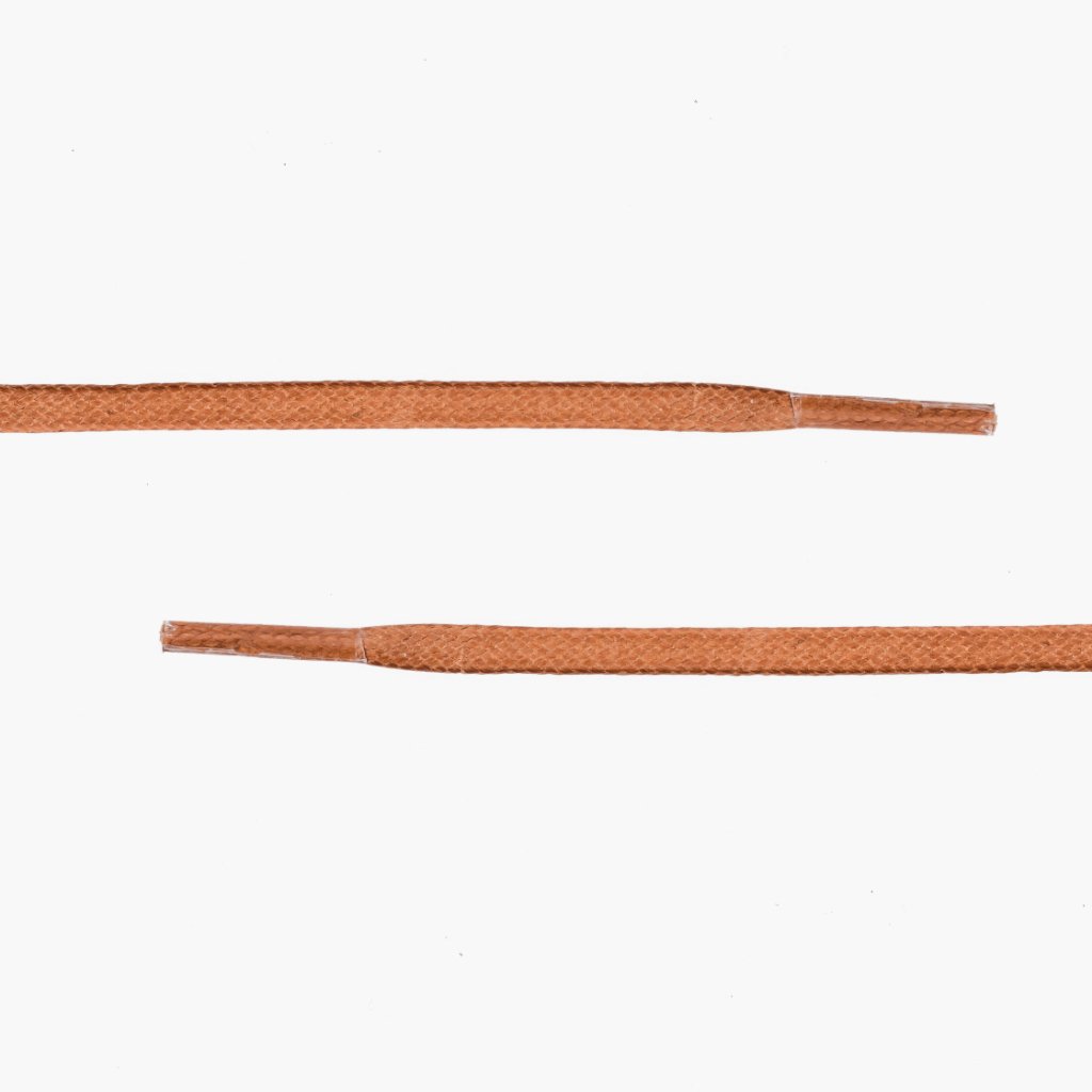 Flat Waxed Cotton Laces | Rust