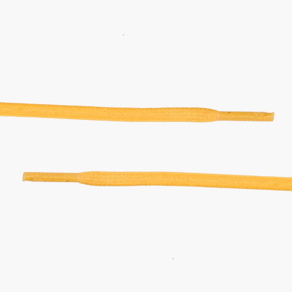 Flat Waxed Cotton Laces | Yellow