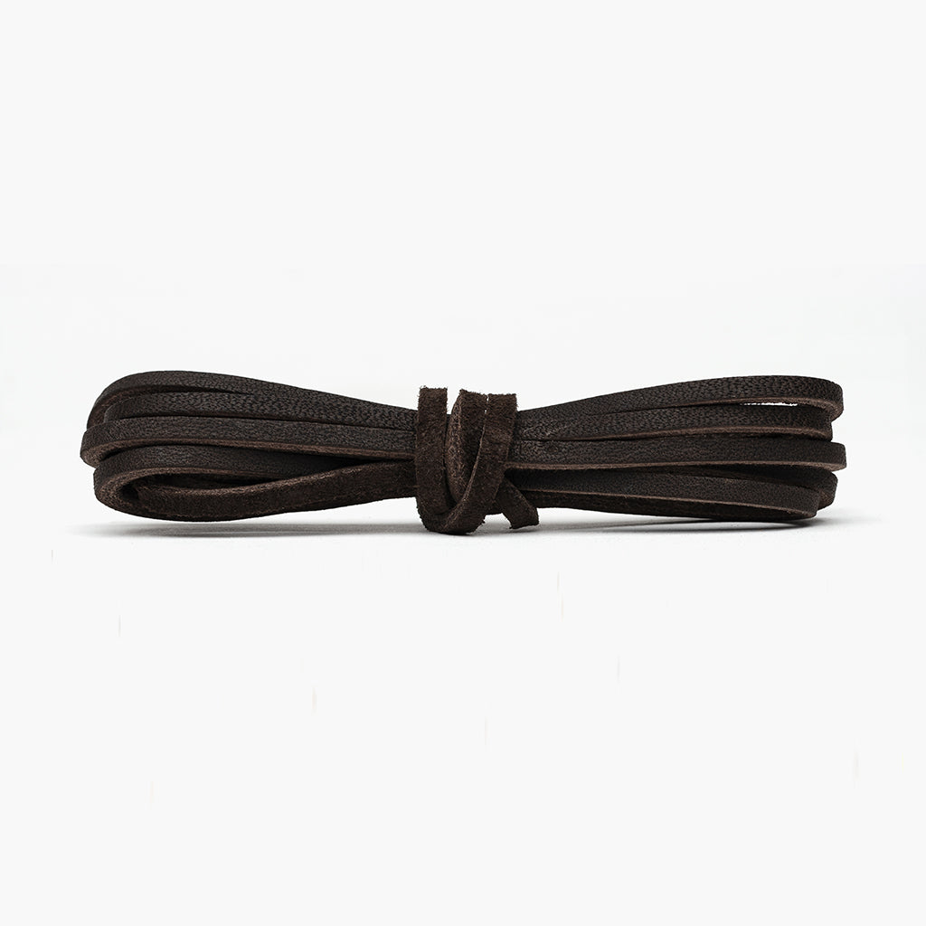 Genuine Leather Laces in Chocolate - Cobbler's Choice Co.
