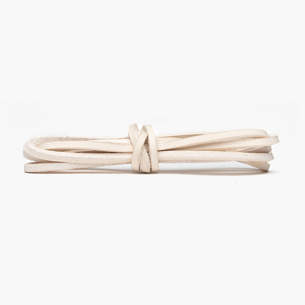 Premium Leather Laces | White